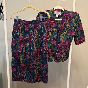 Vintage floral 2-piece set